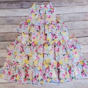 Janie & Jack Easter in Bloom Peony Party Dress Girls Size 4